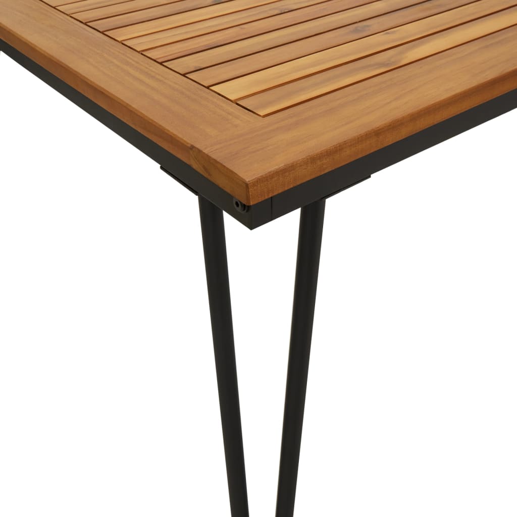 Patio Table With Hairpin Legs Solid Wood Acacia