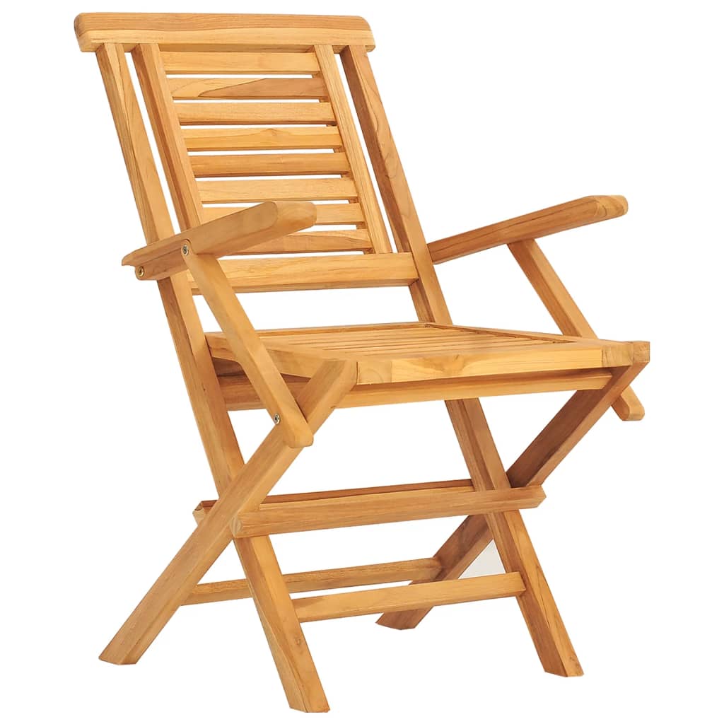 Folding Patio Chairs 2 Pcs 22&quot;X24.8&quot;X35.4&quot; Solid Wood Teak