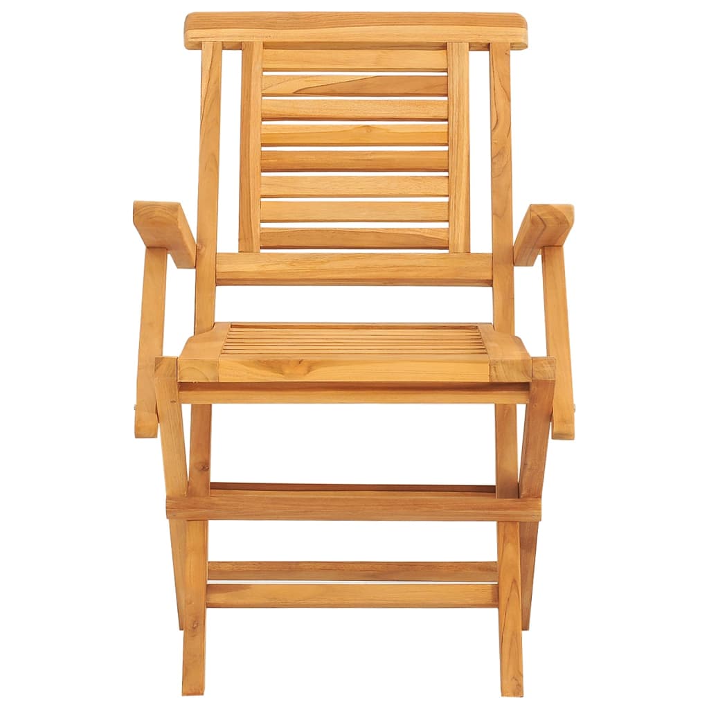 Folding Patio Chairs 2 Pcs 22&quot;X24.8&quot;X35.4&quot; Solid Wood Teak