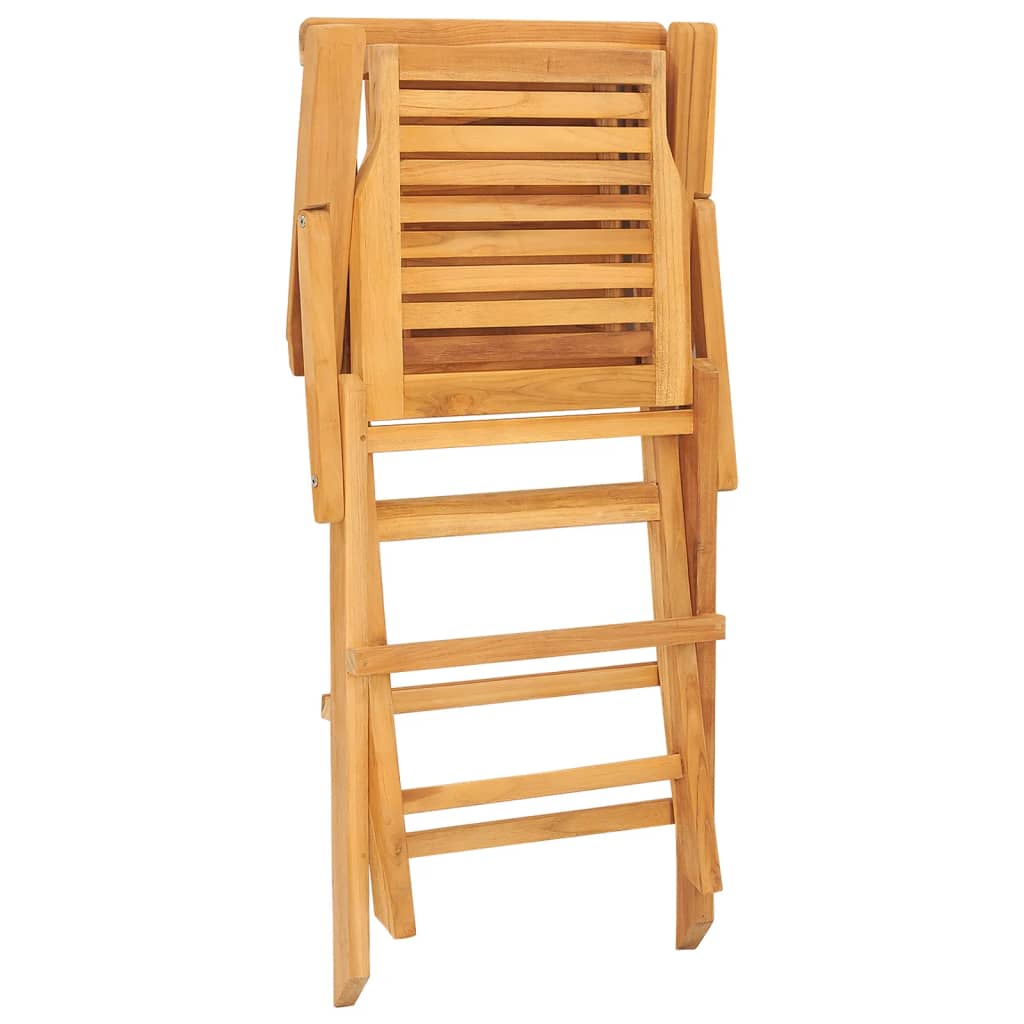 Folding Patio Chairs 2 Pcs 22&quot;X24.8&quot;X35.4&quot; Solid Wood Teak