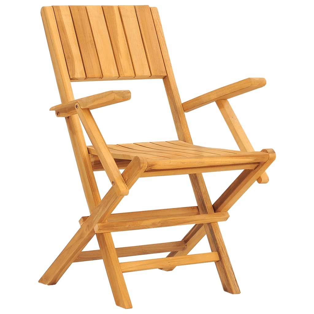 Folding Patio Chairs 2 Pcs 21.7&quot;X24&quot;X35.4&quot; Solid Wood Teak