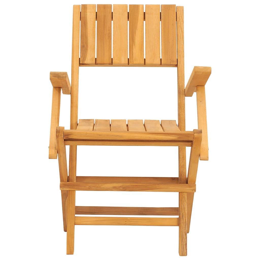 Folding Patio Chairs 2 Pcs 21.7&quot;X24&quot;X35.4&quot; Solid Wood Teak