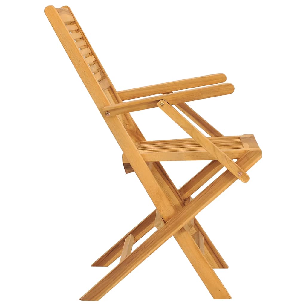 Folding Patio Chairs 2 Pcs 21.7&quot;X24.4&quot;X35.4&quot; Solid Wood Teak