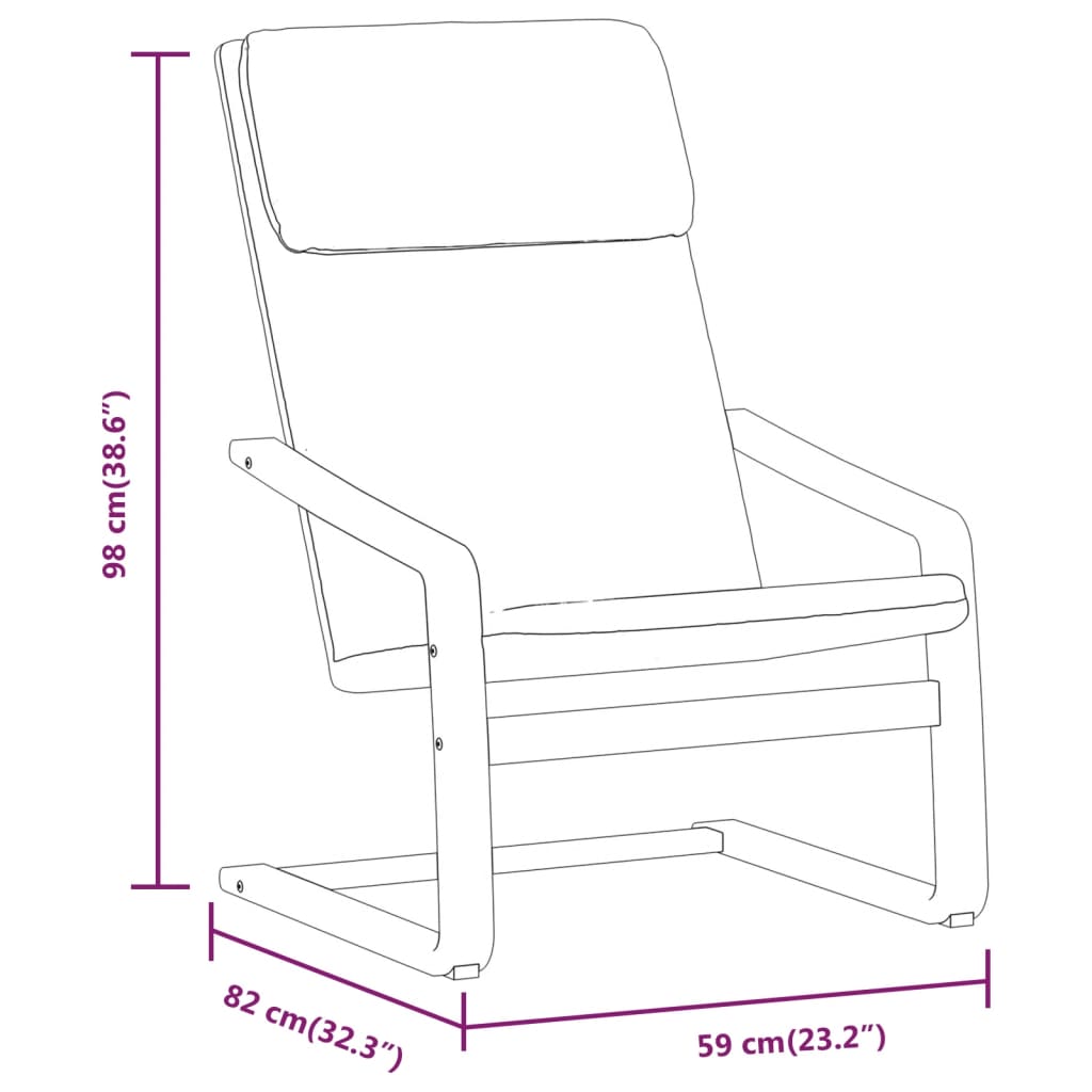 Relaxing Chair Dark Gray Fabric