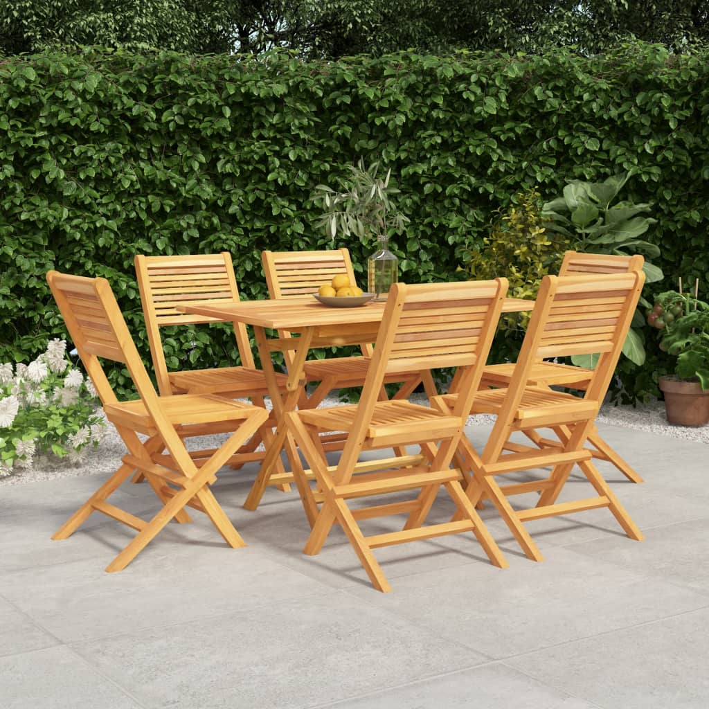 5 Piece Patio Dining Set Solid Wood Teak