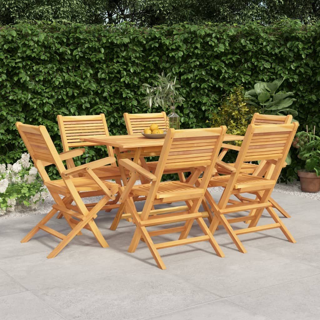 5 Piece Patio Dining Set Solid Wood Teak