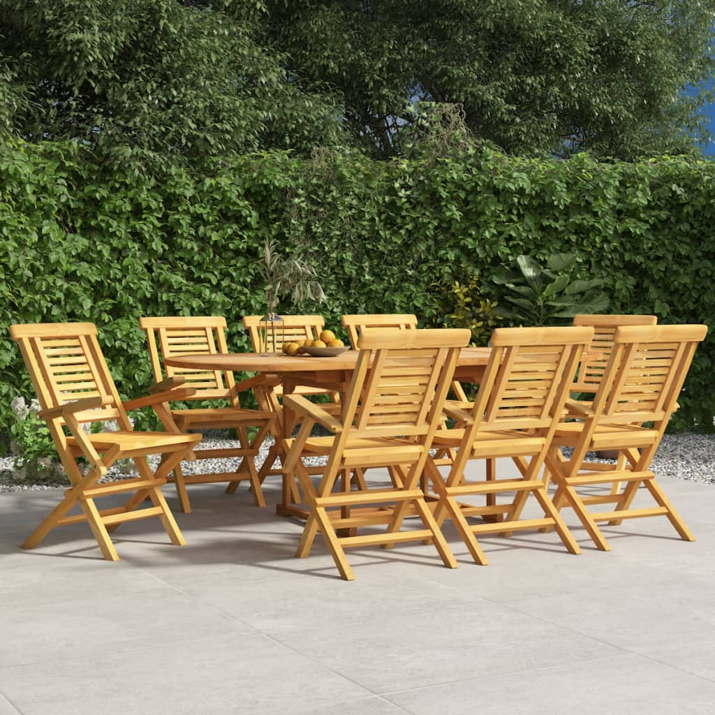 Folding Patio Chairs 2 Pcs 22&quot;X24.8&quot;X35.4&quot; Solid Wood Teak