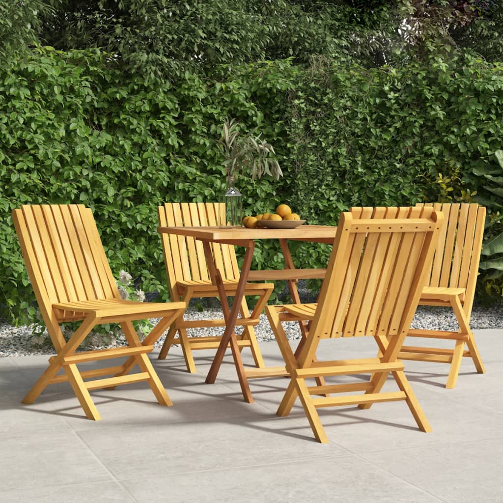 Folding Patio Chairs 2 Pcs 24&quot;X26.4&quot;X35.4&quot; Solid Wood Teak