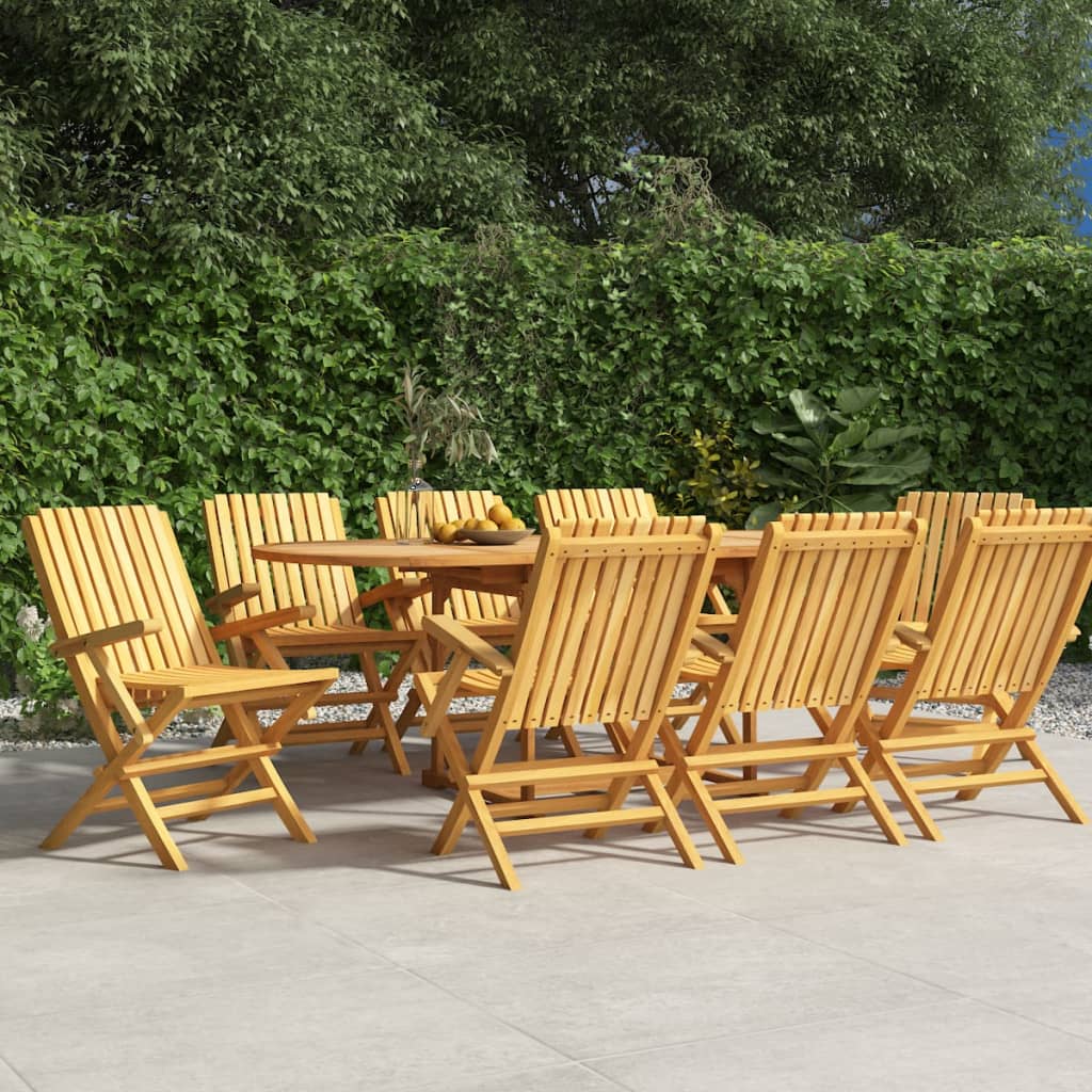 Folding Patio Chairs 2 Pcs 24&quot;X26.4&quot;X35.4&quot; Solid Wood Teak