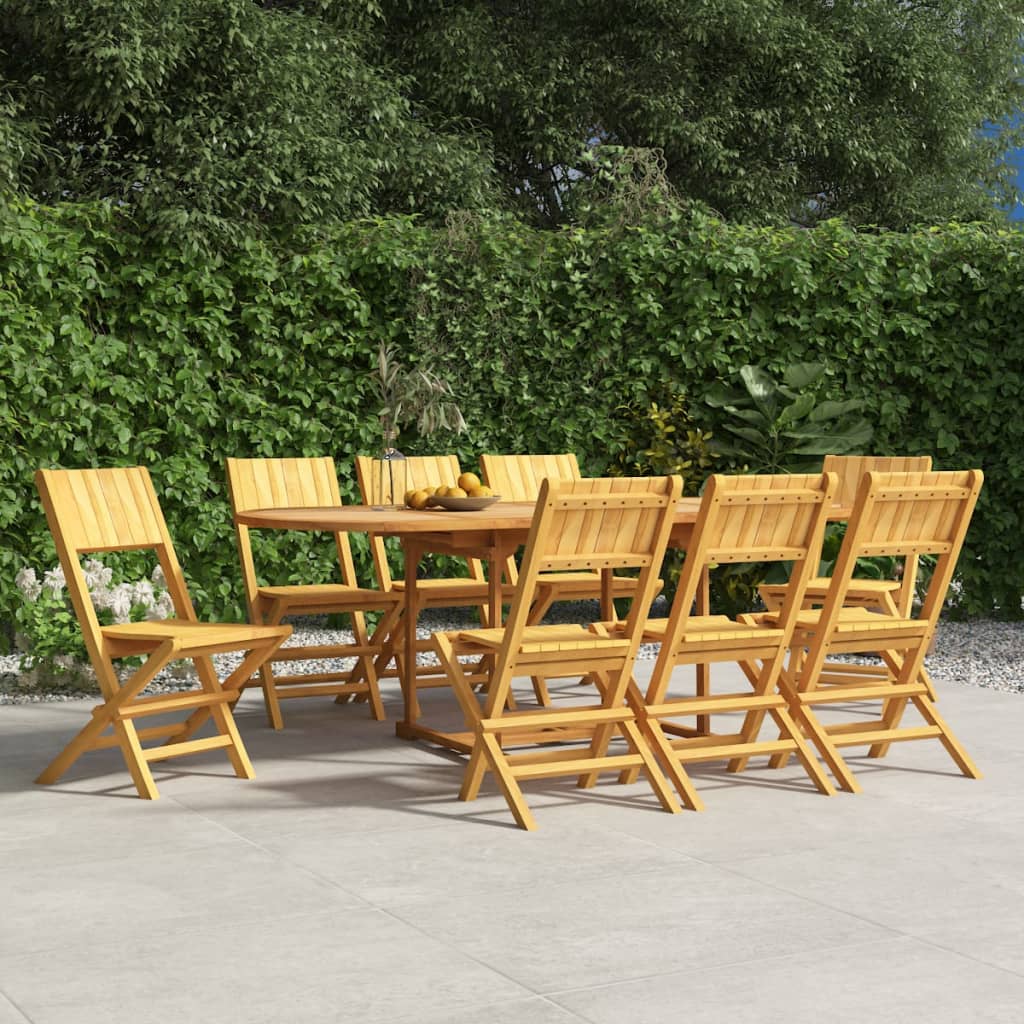 Folding Patio Chairs 2 Pcs 21.7&quot;X24&quot;X35.4&quot; Solid Wood Teak