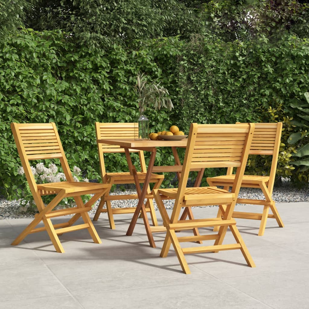 Folding Patio Chairs 2 Pcs 21.7&quot;X24.4&quot;X35.4&quot; Solid Wood Teak