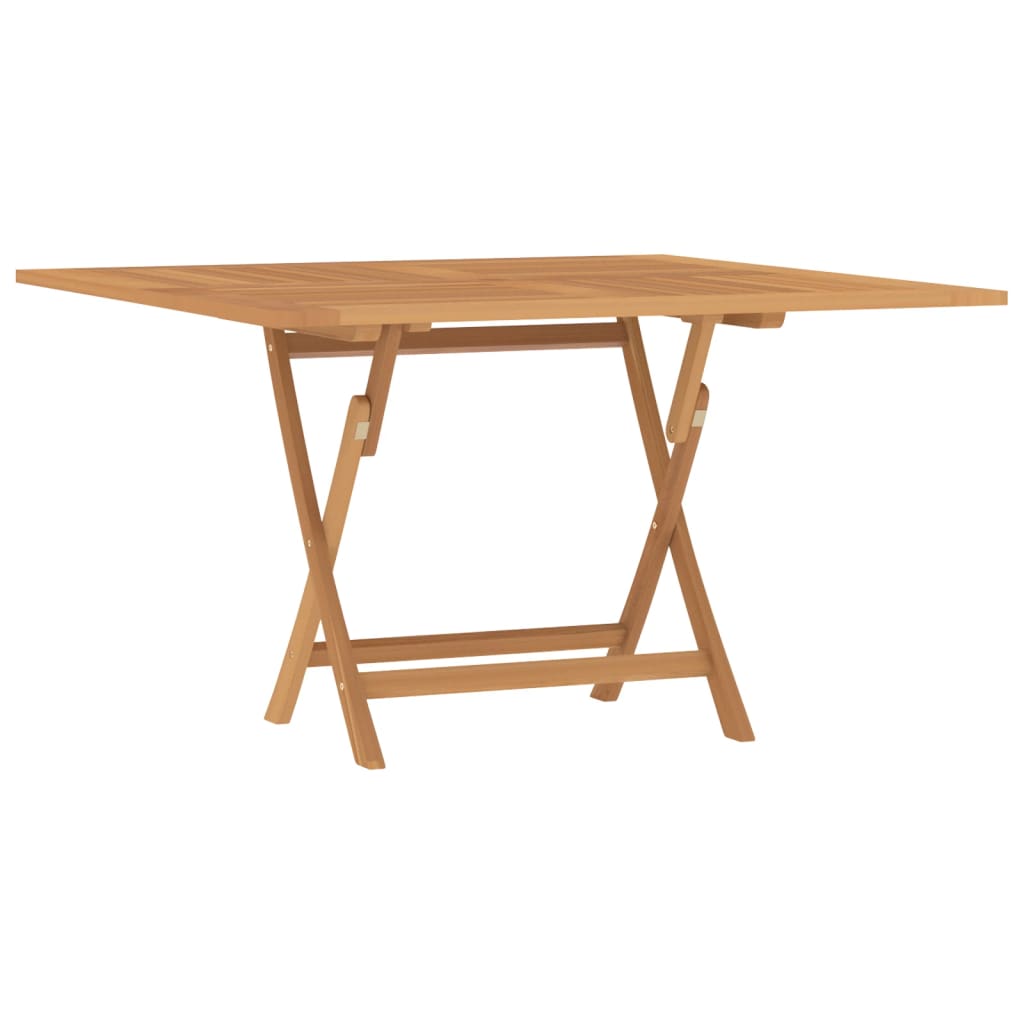 Folding Patio Table 43.3&quot;X43.3&quot;X29.5&quot; Solid Wood Teak