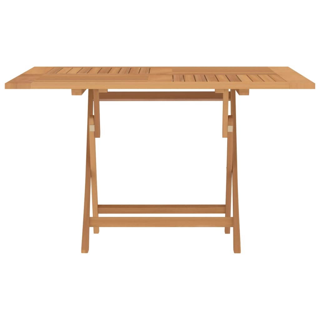 Folding Patio Table 43.3&quot;X43.3&quot;X29.5&quot; Solid Wood Teak