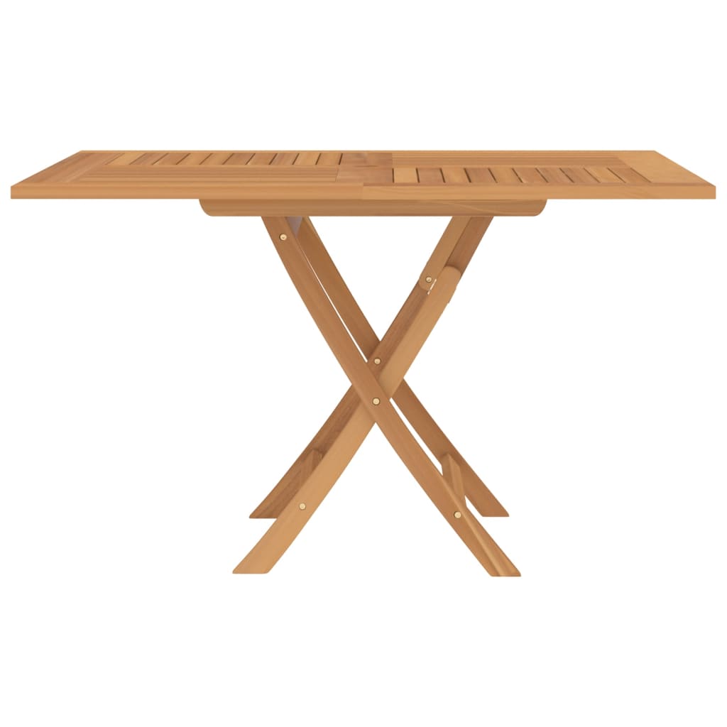 Folding Patio Table 43.3&quot;X43.3&quot;X29.5&quot; Solid Wood Teak