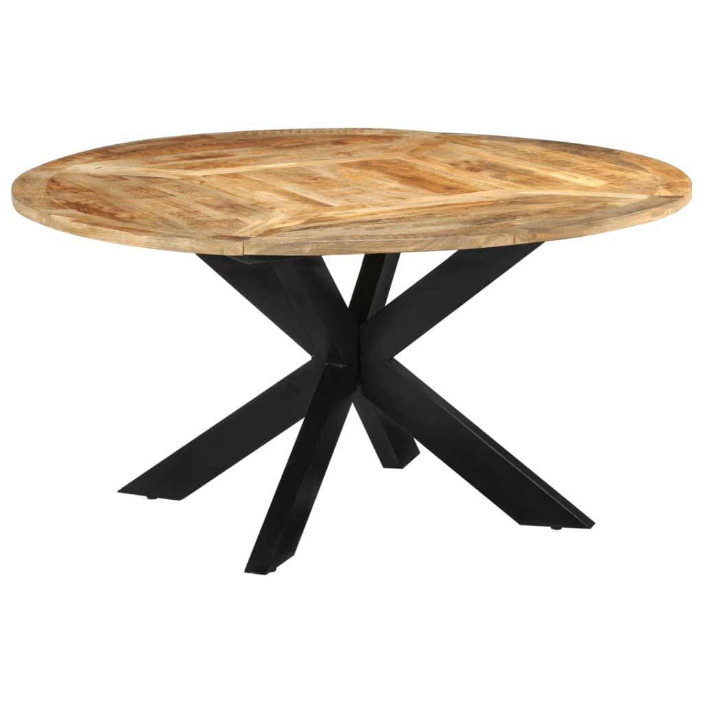 Dining Table Ø Solid Rough Wood Mango