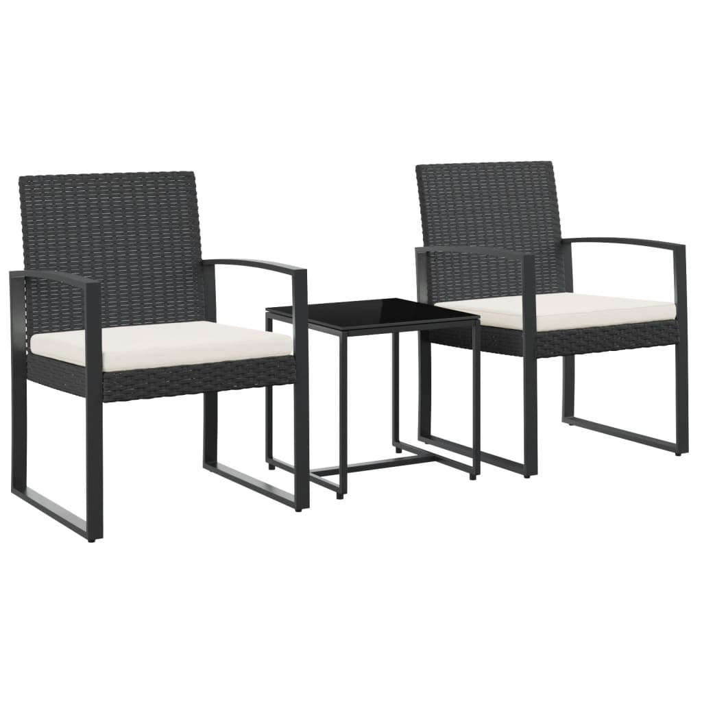 3 Piece Patio Dining Set With Cushions Pp Rattan