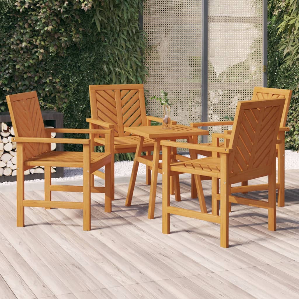 Patio Dining Chairs 2 Pcs Solid Wood Acacia