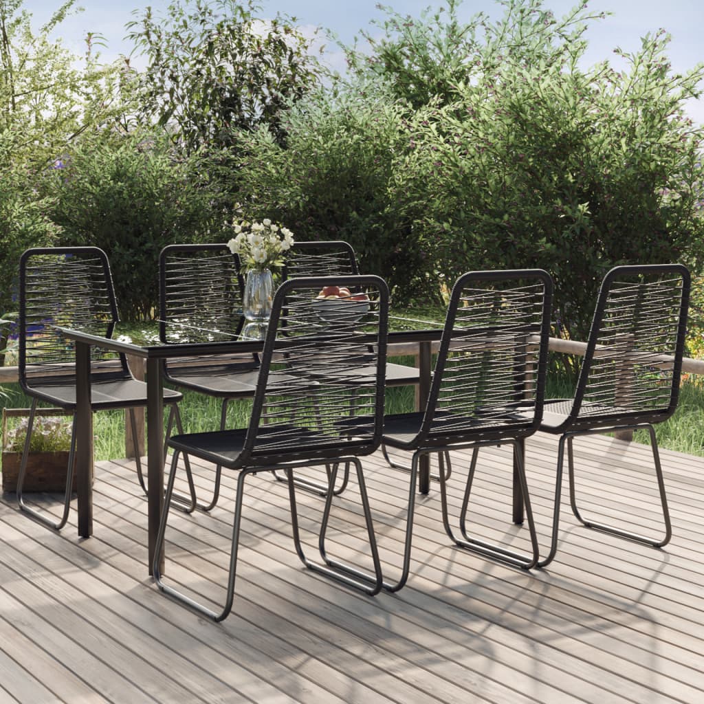 3 Piece Patio Dining Set Black