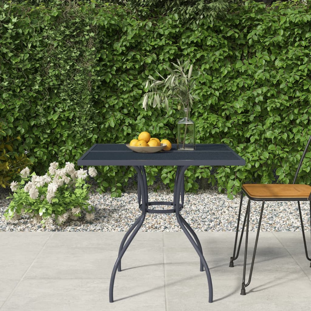 Patio Table Anthracite Steel Mesh