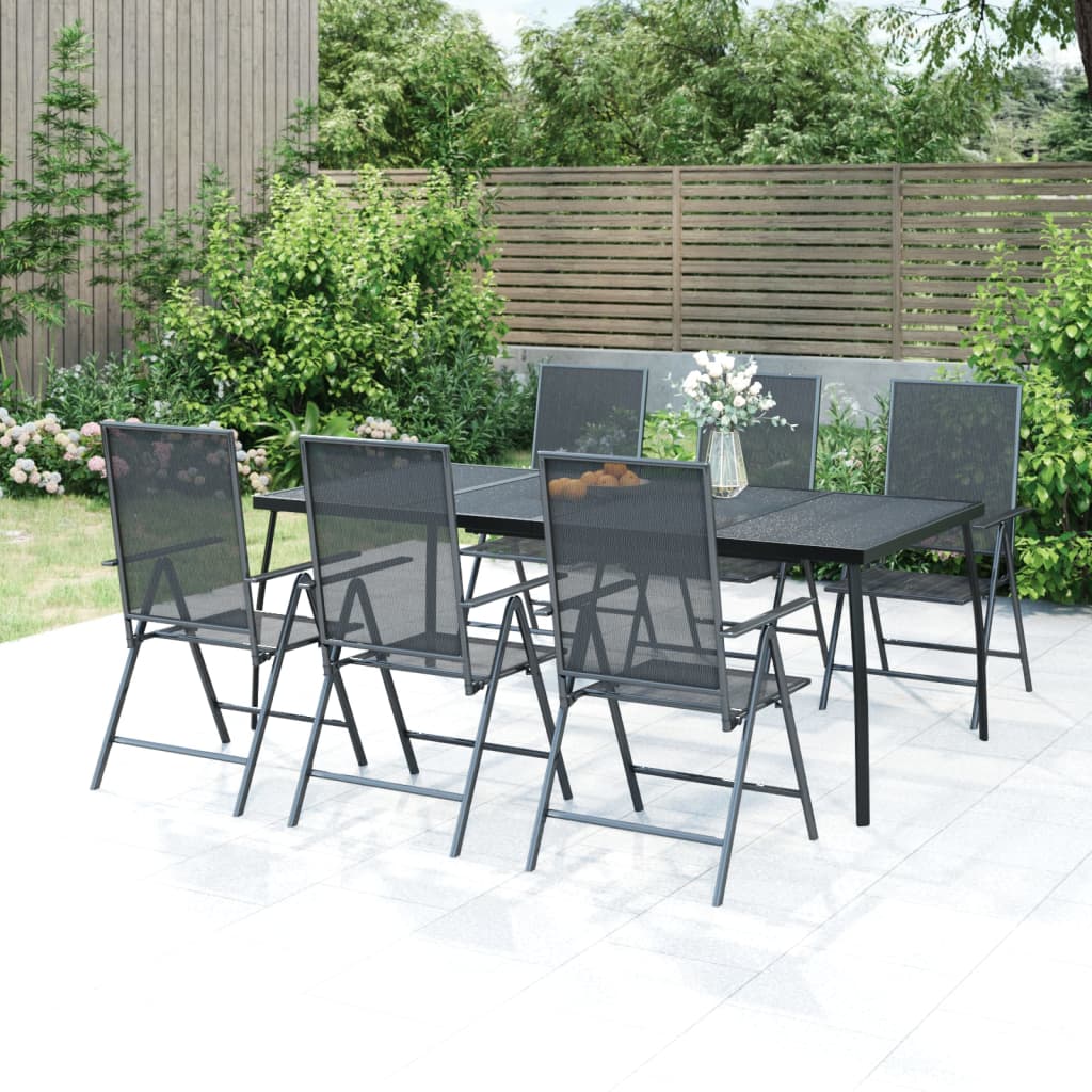 Patio Table Anthracite Steel Mesh