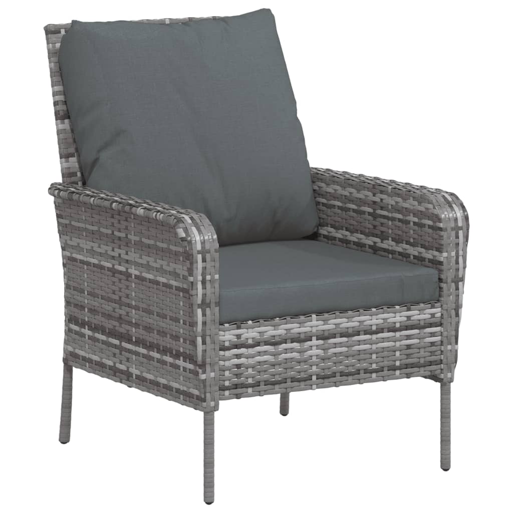 Patio Chair With Footstool Poly Rattan