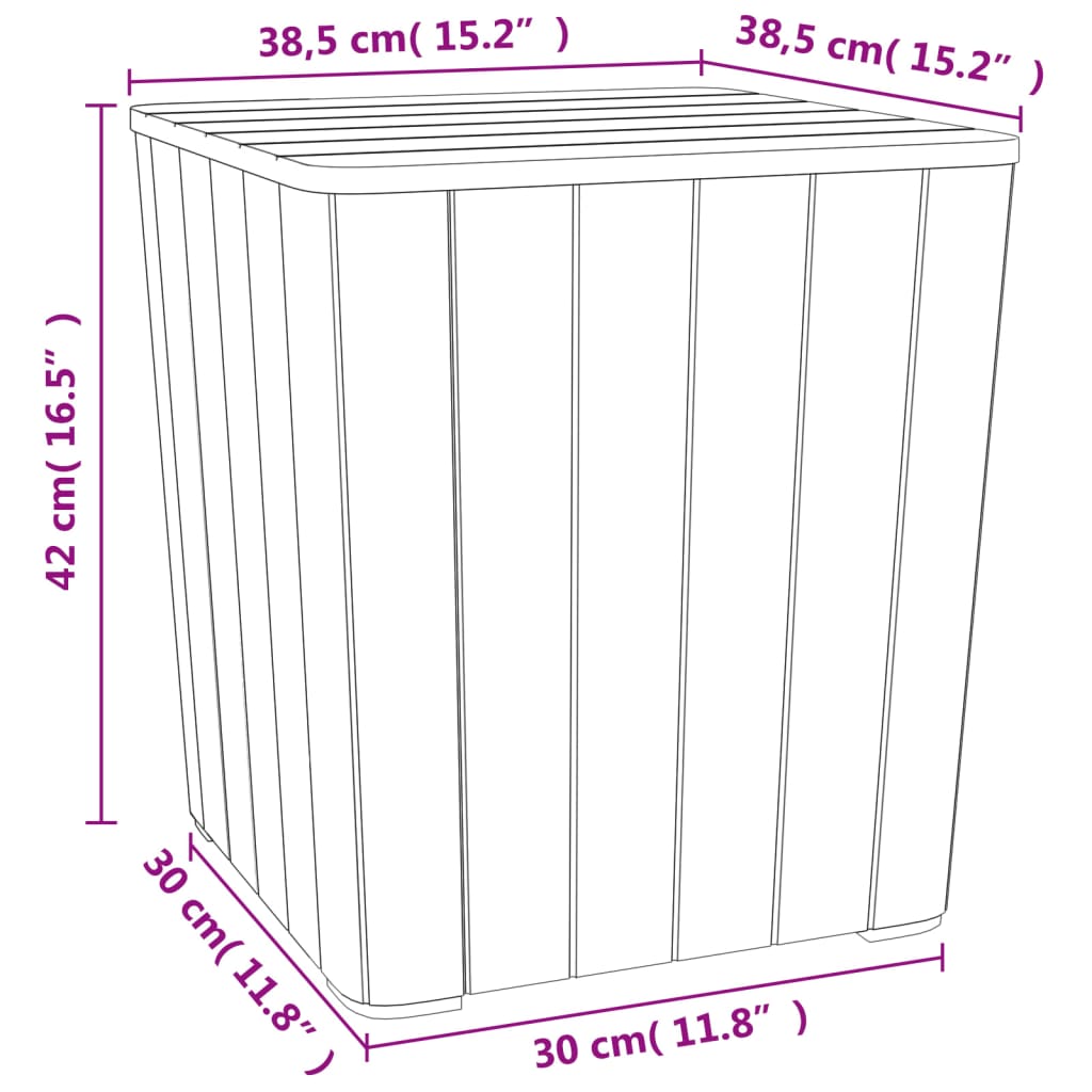 Patio Table With Removable Lid Polypropylene