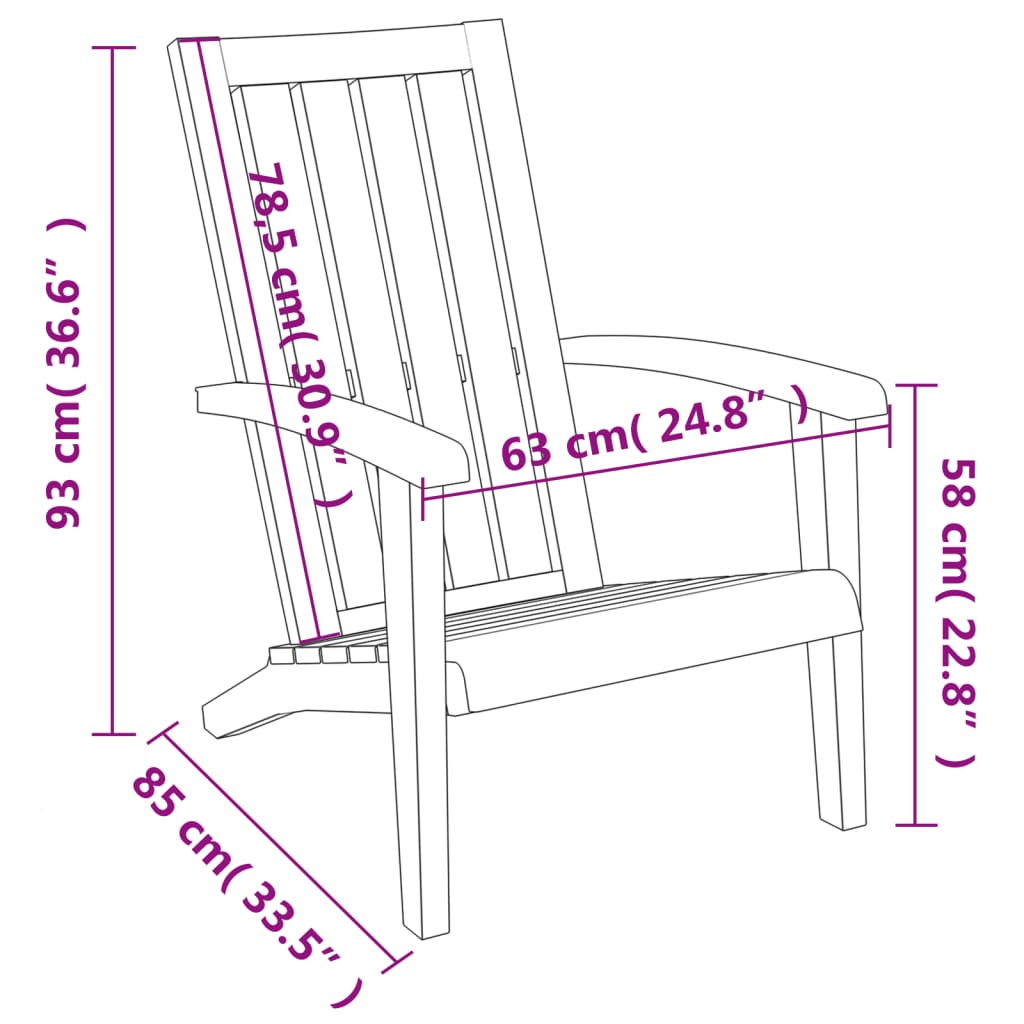 Patio Adirondack Chairs 2 Pcs Polypropylene