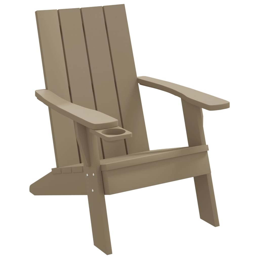 Patio Adirondack Chair Light Brown 29.5&quot;X34.8&quot;X35.2&quot; Polypropylene