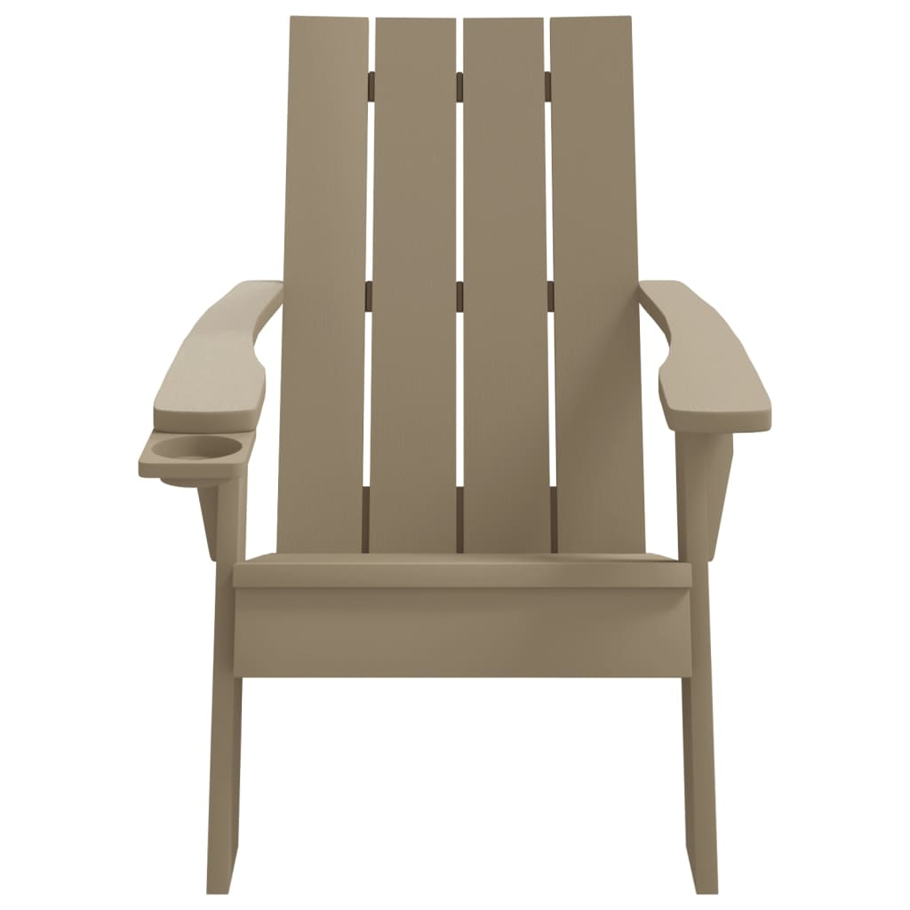 Patio Adirondack Chair Light Brown 29.5&quot;X34.8&quot;X35.2&quot; Polypropylene