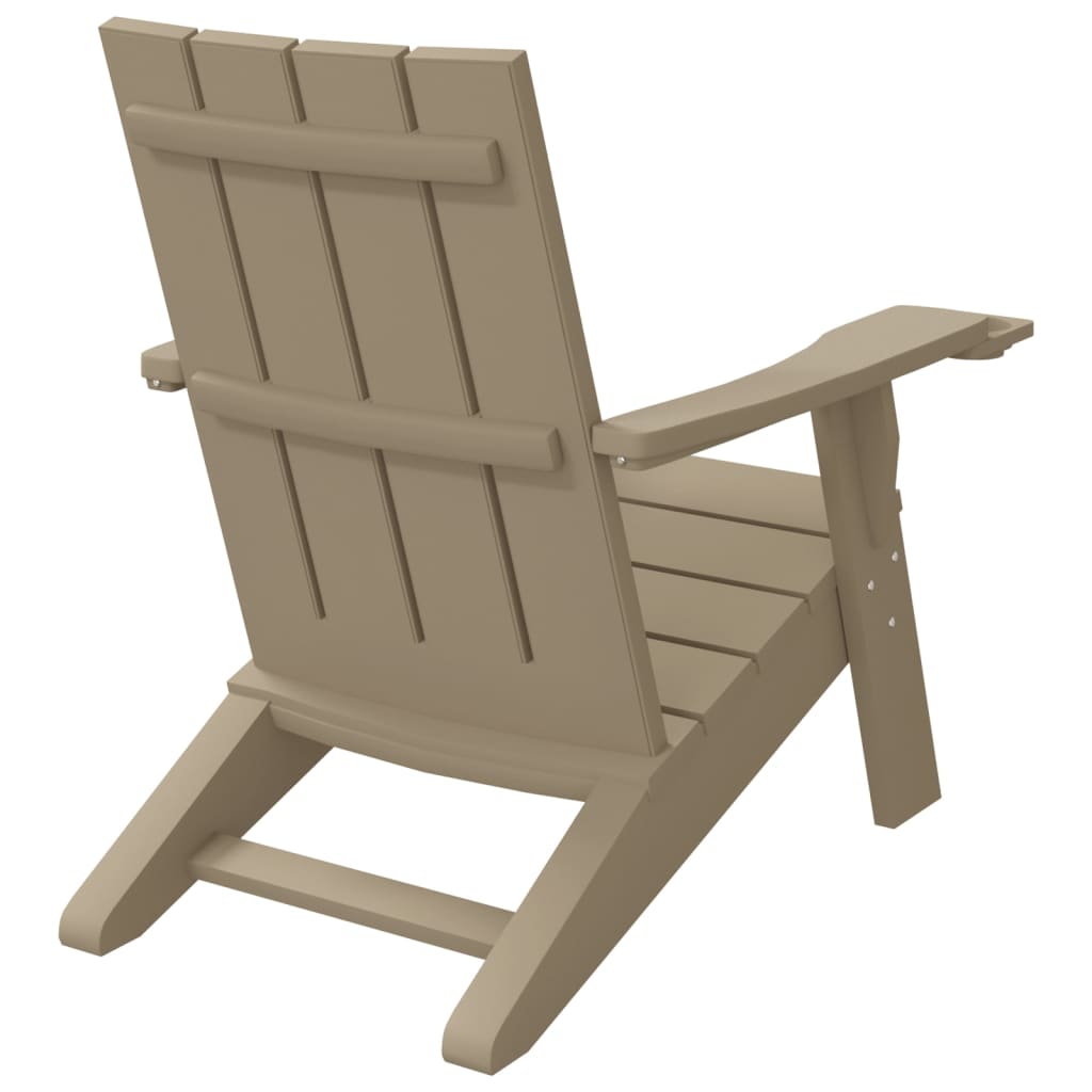 Patio Adirondack Chair Light Brown 29.5&quot;X34.8&quot;X35.2&quot; Polypropylene