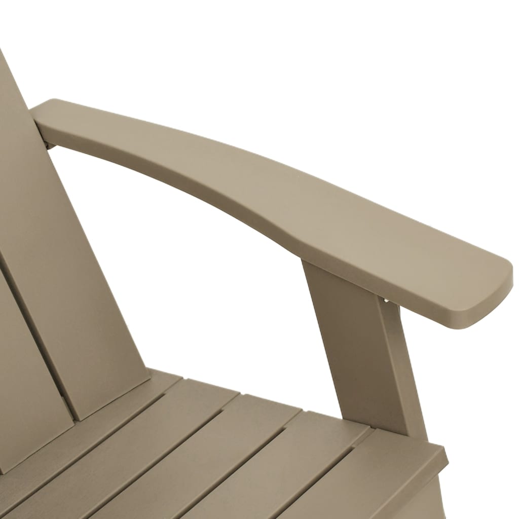 Patio Adirondack Chair Light Brown 29.5&quot;X34.8&quot;X35.2&quot; Polypropylene