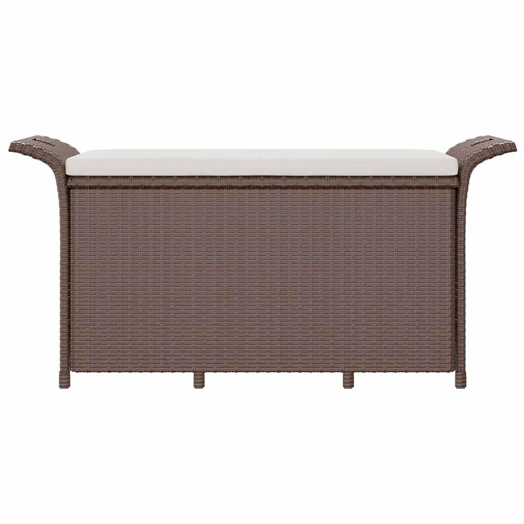 Patio Bench With Cushion Poly Rattan