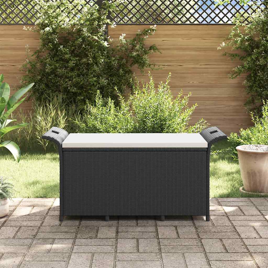 Patio Bench With Cushion Poly Rattan