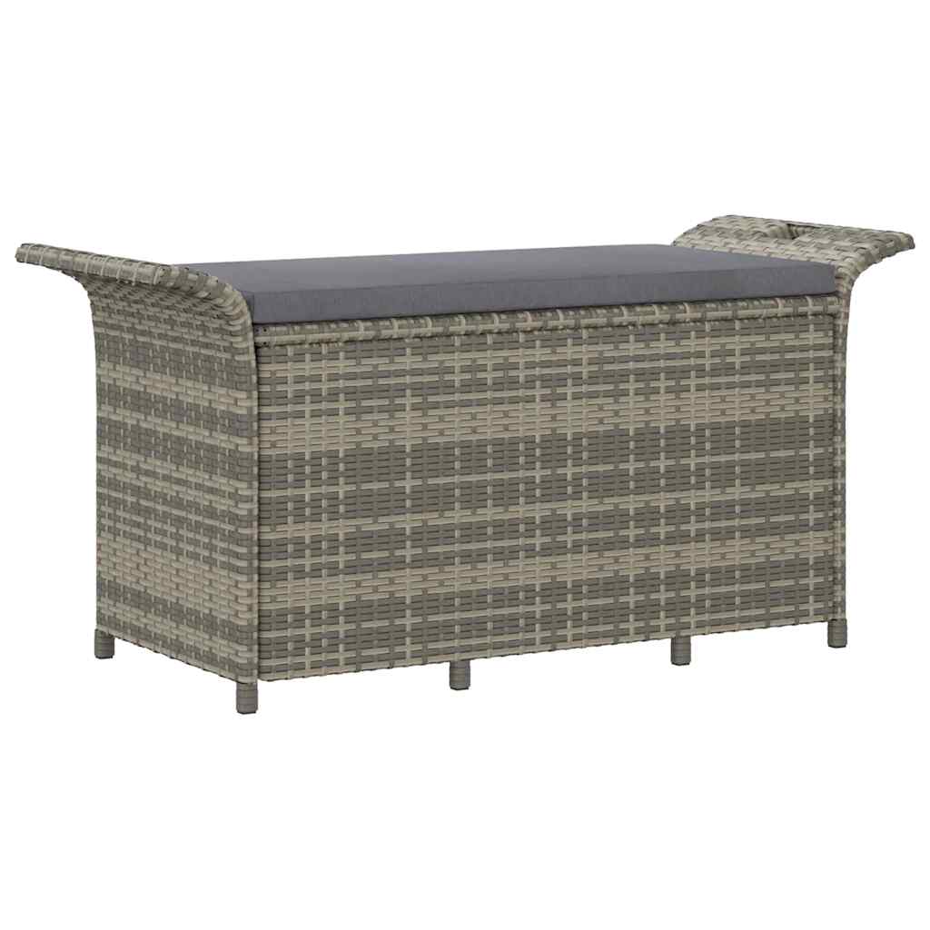 Patio Bench With Cushion Poly Rattan