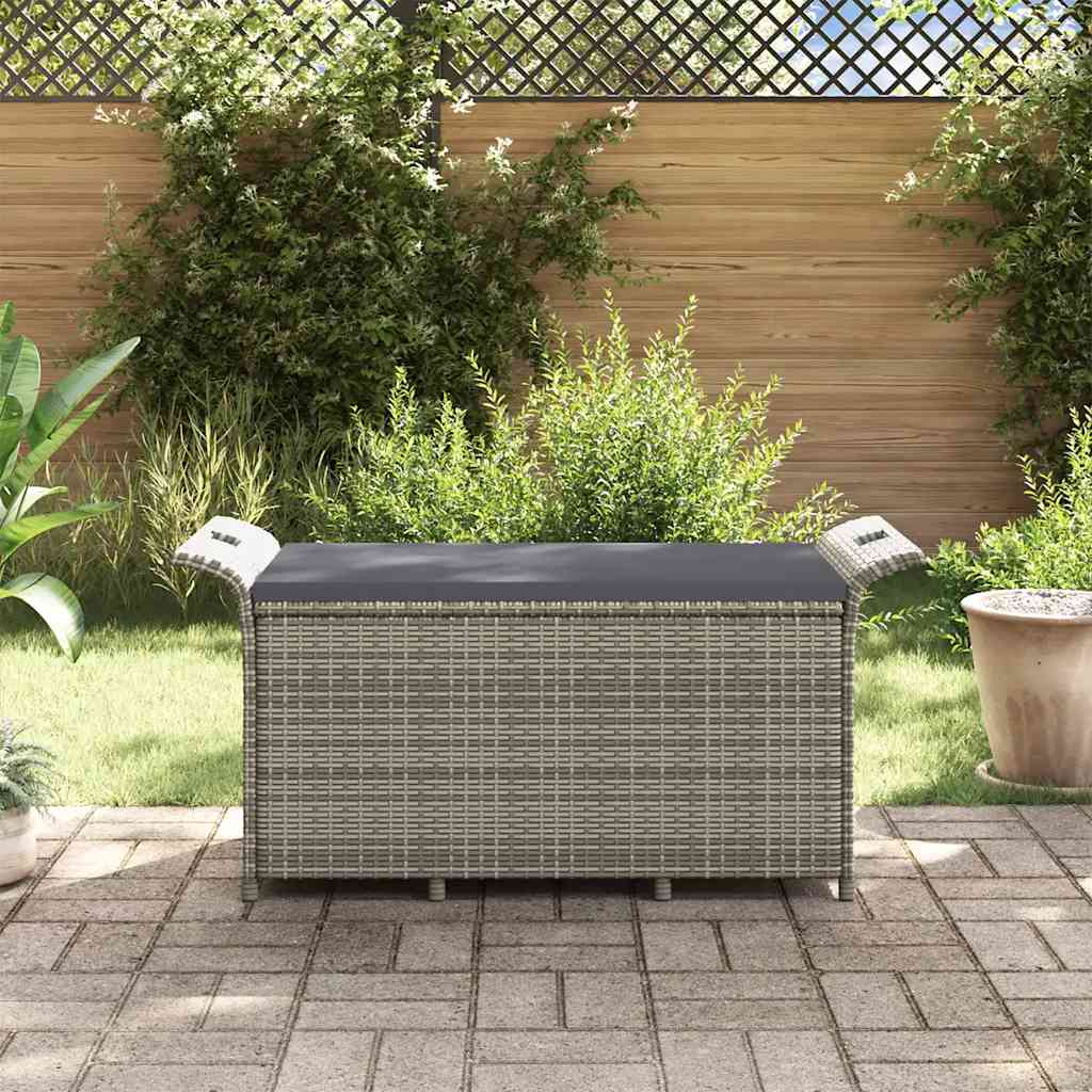 Patio Bench With Cushion Poly Rattan