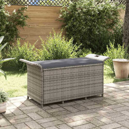 Patio Bench With Cushion Poly Rattan