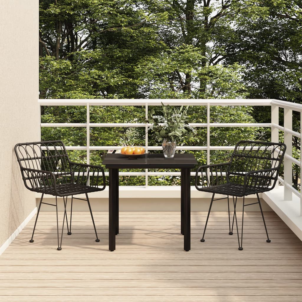 7 Piece Patio Dining Set Poly Rattan