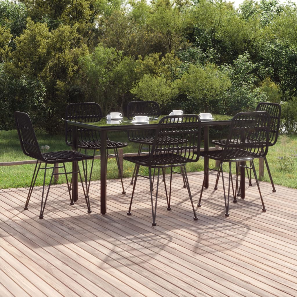 3 Piece Patio Dining Set Poly Rattan