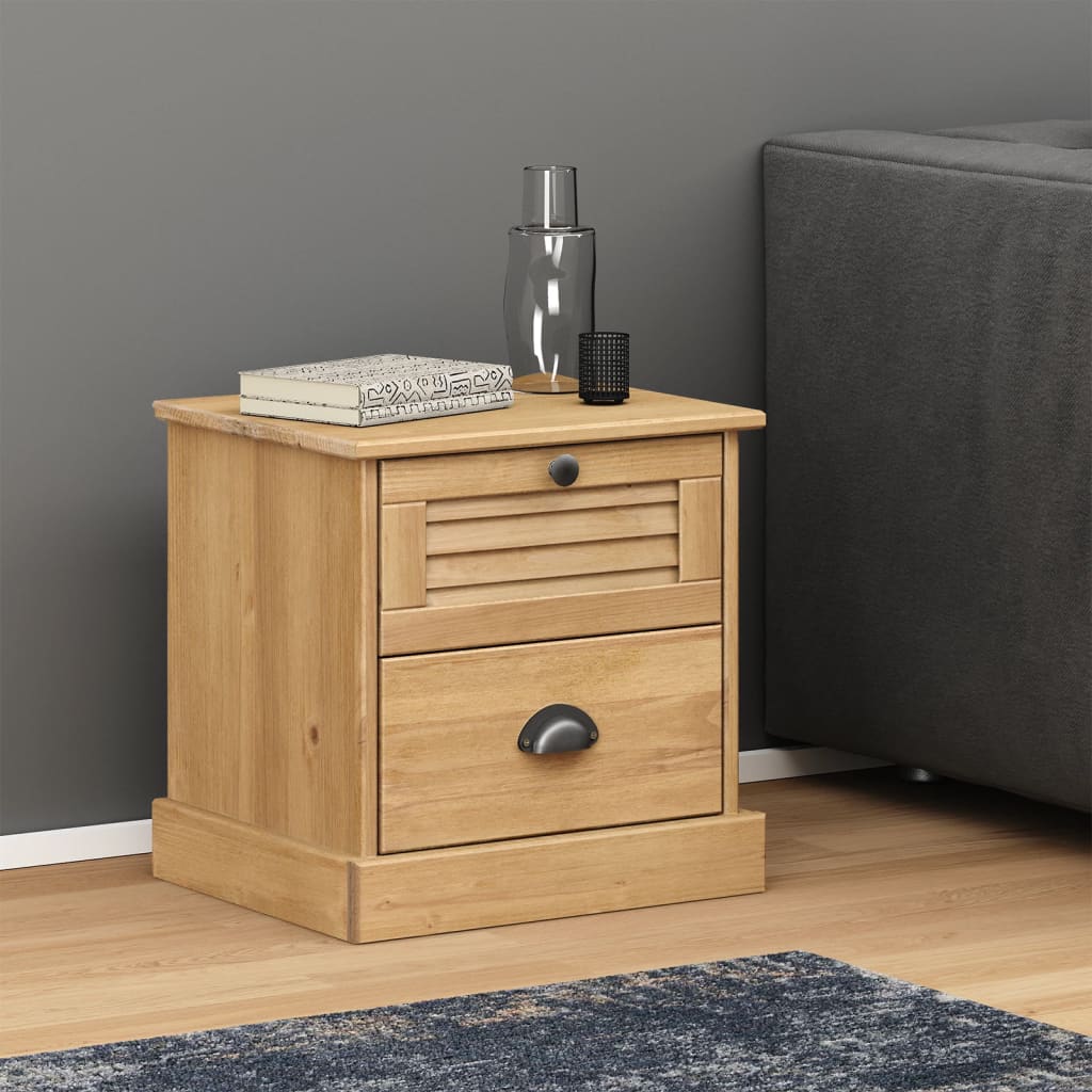 Bedside Cabinet Vigo 16.5&quot;X13.8&quot;X16.5&quot; Solid Wood Pine