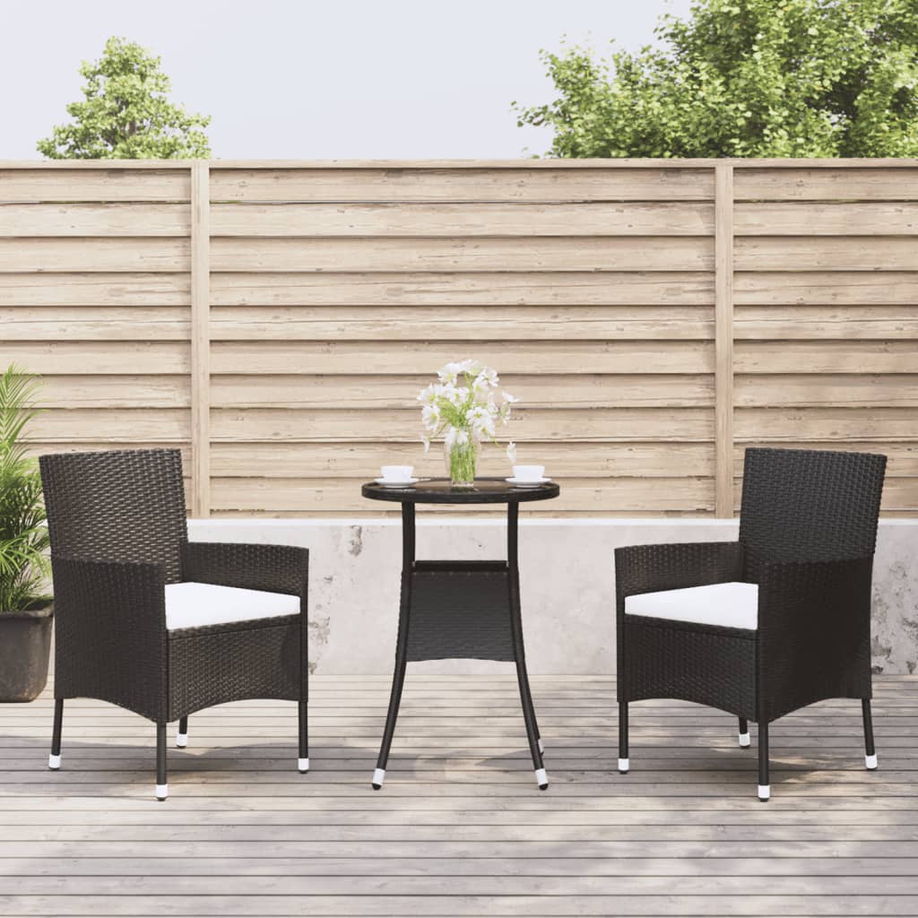 5 Piece Patio Bistro Set With Cushions Gray Poly Rattan