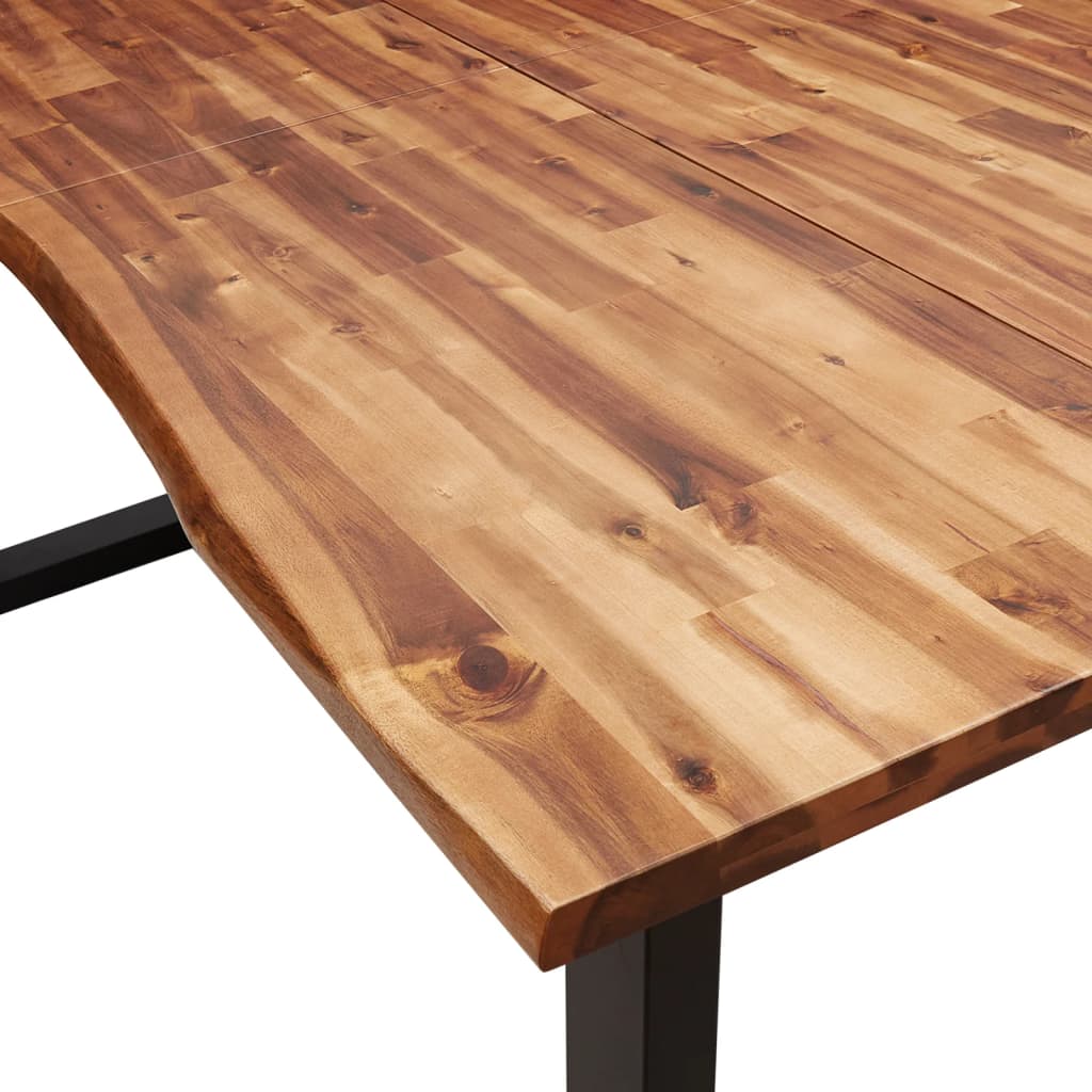 Dining Table With Live Edge Solid Wood Acacia