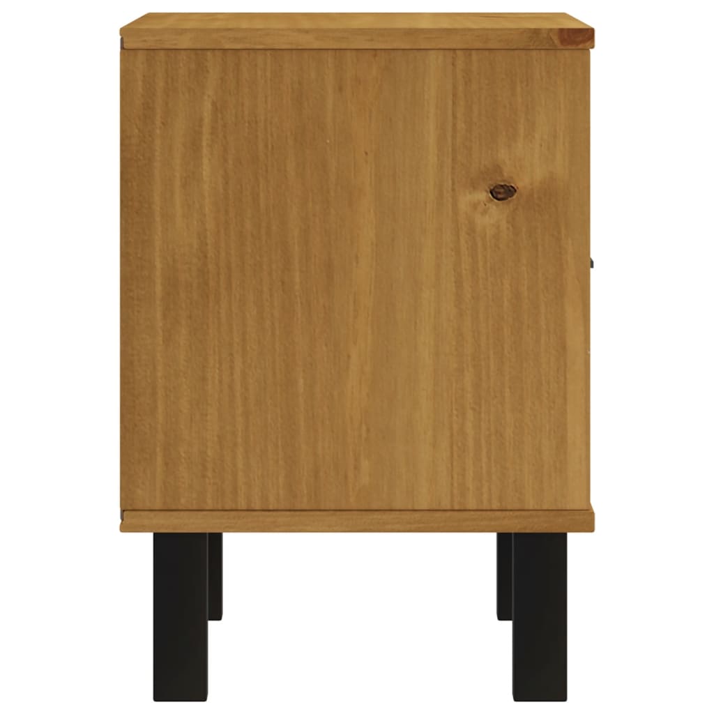 Bedside Cabinet Flam 15.7&quot;X13.8&quot;X19.7&quot; Solid Wood Pine