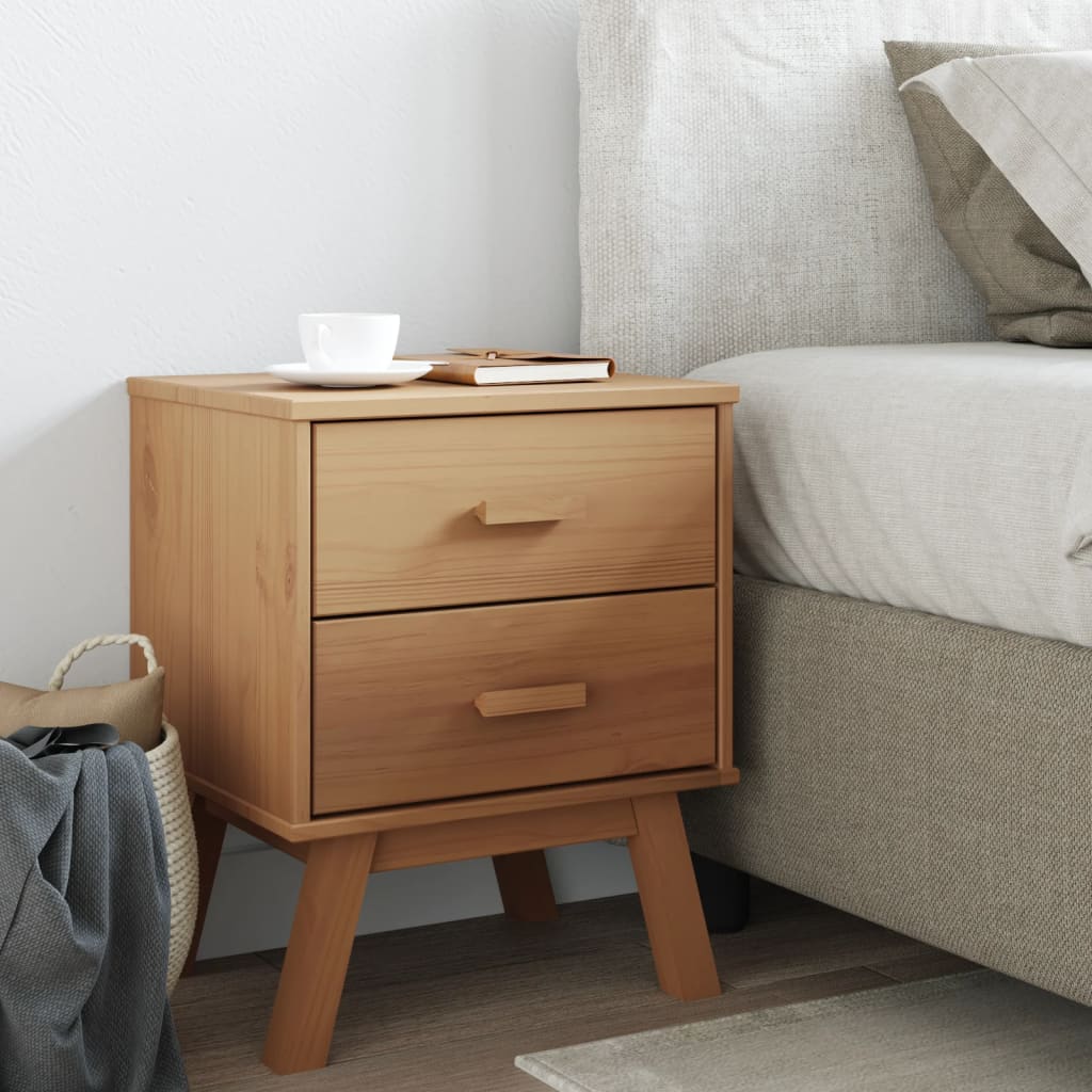 Bedside Cabinet Olden Solid Wood Pine