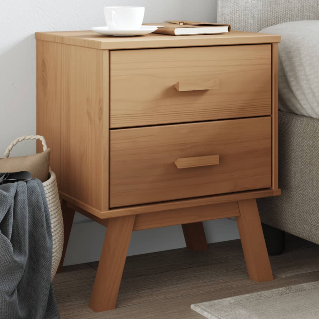 Bedside Cabinet Olden Solid Wood Pine