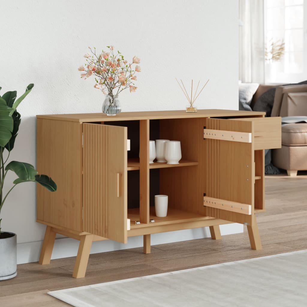 Sideboard Olden 44.9&quot;X16.9&quot;X28.9&quot; Solid Wood Pine