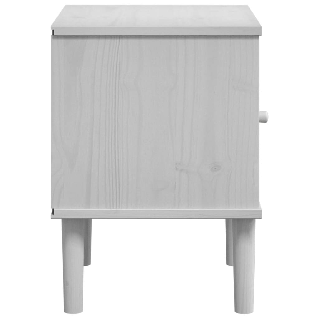 Bedside Cabinet Senja Rattan Look 15.7&quot;X13.8&quot;X18.9&quot; Solid Wood Pine