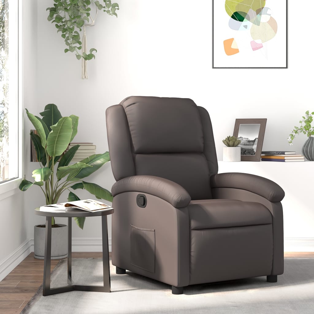 Massage Recliner Chair Real Leather