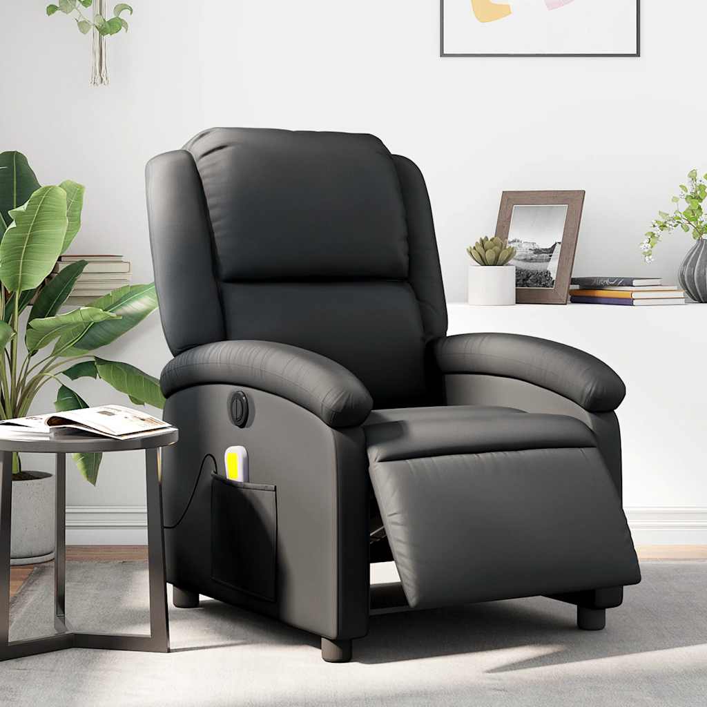 Massage Recliner Chair Real Leather