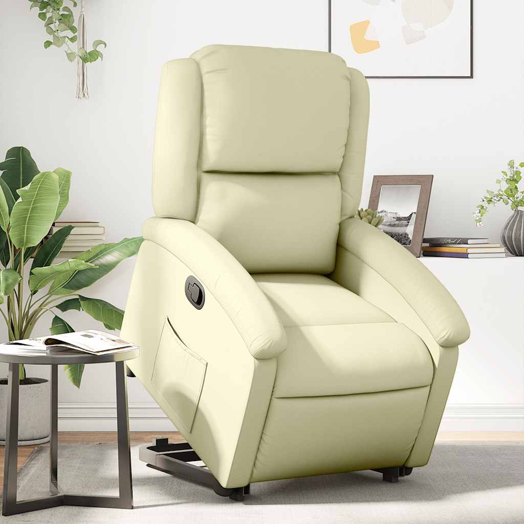 Stand Up Massage Recliner Chair Real Leather