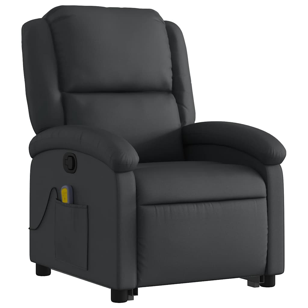 Stand Up Massage Recliner Chair Real Leather